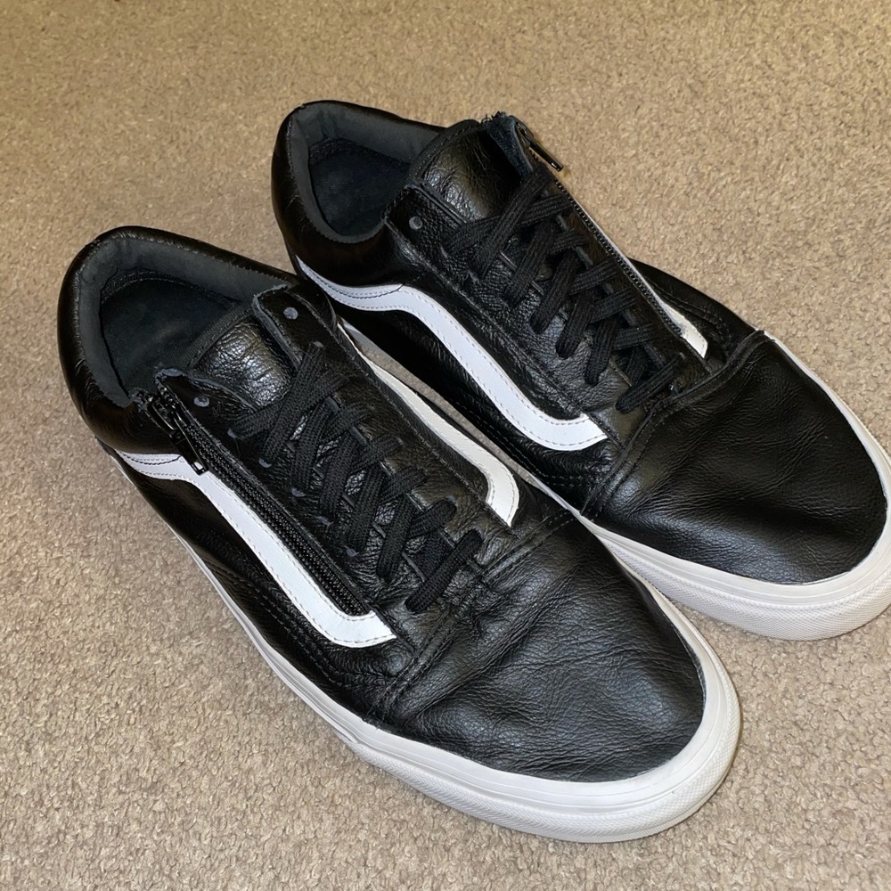 Vans leather zipper old skool size 10.5